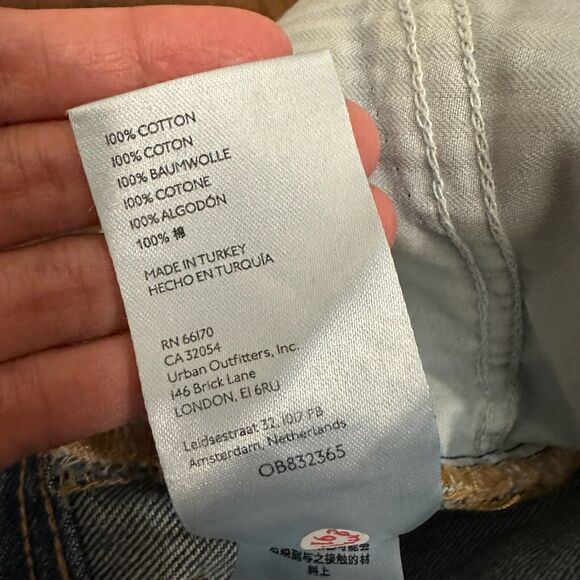 WE THE FREE Maggie Jeans Blue Ankle Chewed Hem Straight Leg Frayed - Picture 10 of 13